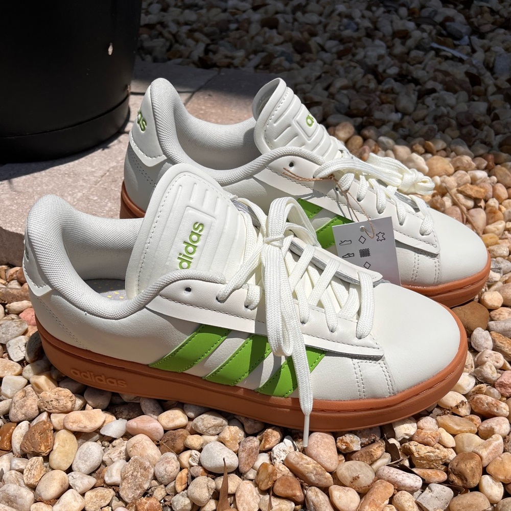 Adidas White and Green Sneakers NWT